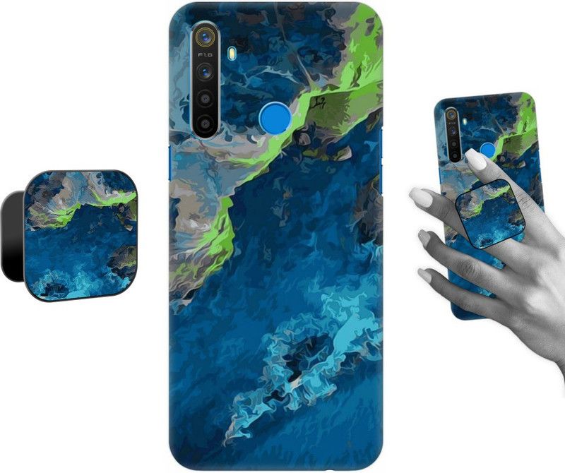 COBIERTAS Back Cover for Realme 5  (Multicolor, Cases with Holder, Pack of: 1)