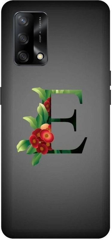 VS PRINT LINK Back Cover for OPPO F19s (4G) , CPH2223 , E letter,E name E word , Printed Back Cover  (Silver, Hard Case, Pack of: 1)