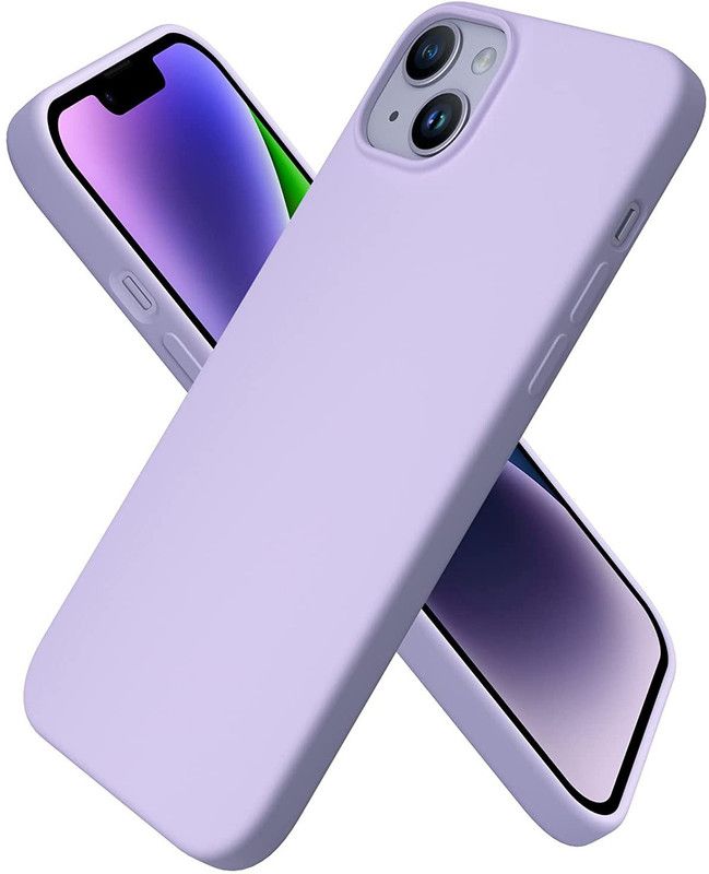 Vshop Back Cover for iPhone 14 Case (6.7")Premium Silicone,Full Body Protection -Shockproof Phone Cover  (Blue, Camera Bump Protector, Silicon, Pack of: 1)