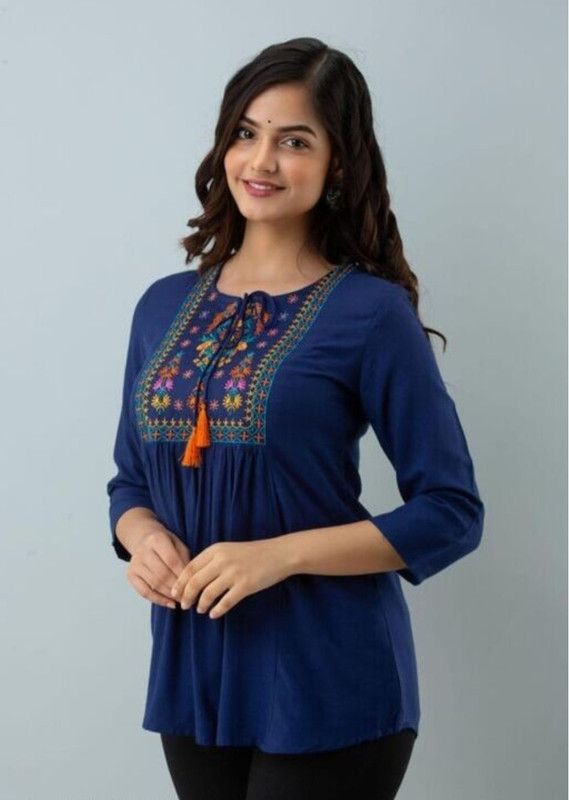 Casual Women Blue Top