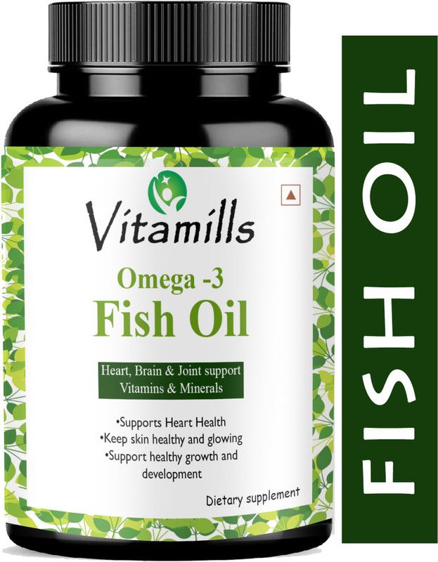 Vitamills Fish Oil (Triple Strength) With Omega 3(Natural)  (30 Capsules)