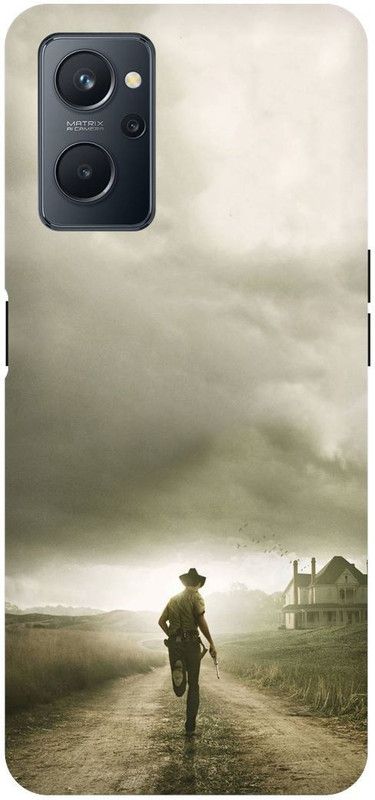 Bluvver Back Cover for Realme 9i, RMX3491 Printed Man Walking Back Cover  (Multicolor, Hard Case, Pack of: 1)