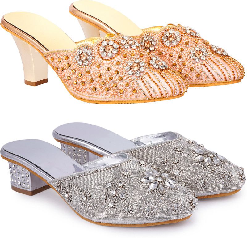 Women Silver, Gold Heels