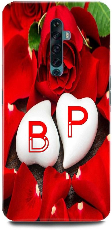 MP ARIES MOBILE COVER Back Cover for OPPO Reno2 F/CPH1989,B Loves P Name,B Name, P Letter, Alphabet,B Love P NAME  (Multicolor, Hard Case, Pack of: 1)