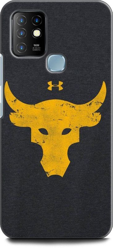 WallCraft Back Cover for Infinix Hot 10 BULL, ROCK, WWE, DWAYNE, JHONSON, LOGO  (Multicolor, Dual Protection, Pack of: 1)