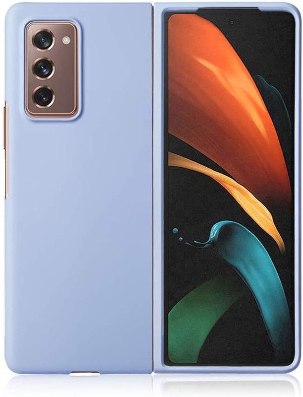 Midkart Front & Back Case for Samsung Galaxy Z Fold 2 Matte Rubberized Coated, Thin Fitting with Camera & 360 Protection  (Purple, Shock Proof)