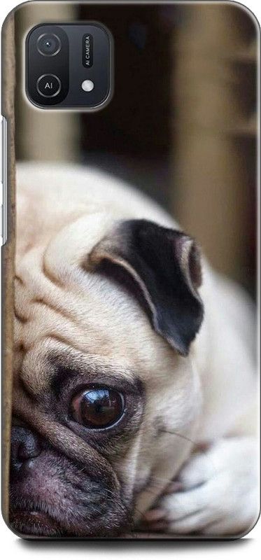 WallCraft Back Cover for OPPO A16e, CPH2421 PUG, CUTE DOG, CUTE, ANIMAL, PET  (Multicolor, Dual Protection, Pack of: 1)