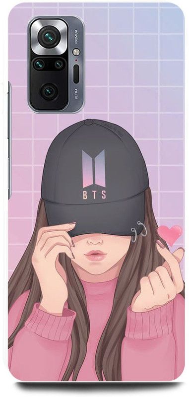 FRONK Back Cover for REDMI Note 10 Pro Max, BTS, CUTE, GIRL, ARMY, LOVE, MUSIC, KOREAN, SINGERS  (Beige, Hard Case)