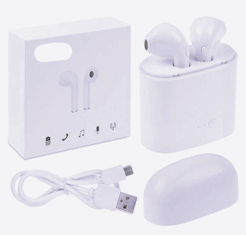 asnomatic Portable Bluetooth Earbuds Wireless Headphones (white, wireless) Bluetooth Headset  (White, True Wireless)