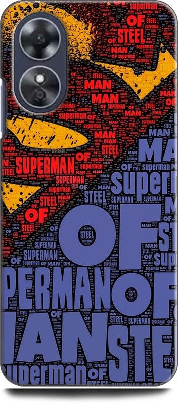 WallCraft Back Cover for OPPO A17, CPH2477 SUPERMAN, LOGO, SUPERMAN SIGN, SUPERHERO, DC COMIC  (Multicolor, Dual Protection, Pack of: 1)