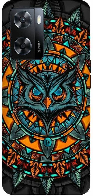 Dimora Back Cover for OPPO A57, OWLFUNNY OWLNIGHT WATOPPO A57ABEJ BEOGRADTRIPPY OWL  (Multicolor, Hard Case, Pack of: 1)