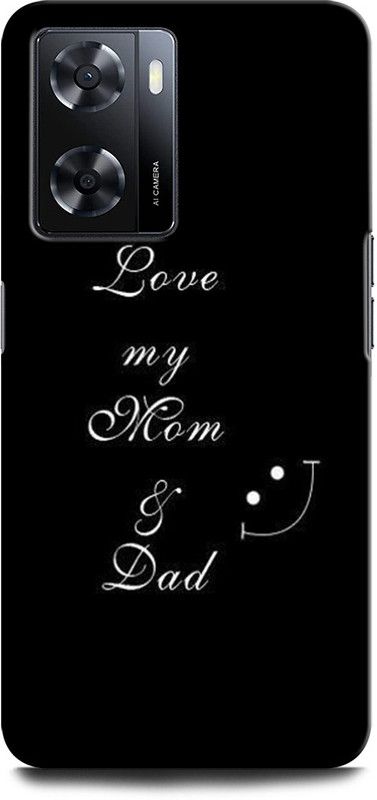 ORBIQE Back Cover for OPPO A57e MOM LOVE, QUEEN, MOM DAD LOVE, BLACK, SMILE  (Multicolor, Hard Case, Pack of: 1)