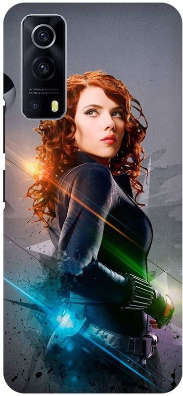 THE NARAYANA COLLECTIONS Back Cover for IQOO Z3- V2073A-NATASHA,NED,AVENGERS,BLACK,WIDOW  (Multicolor, Hard Case, Pack of: 1)