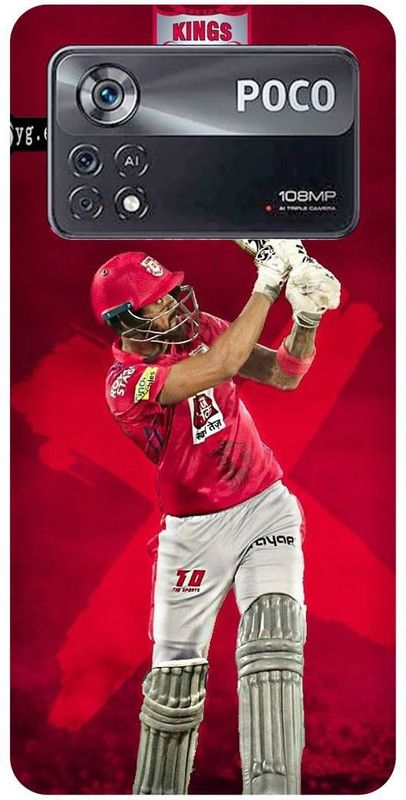 FRONK Back Cover for POCO X4 Pro 5G, LOKESH, RAHUL, KL, RAHUL, INDIAN, PLAYER, KINGS, 11, PUNJAB  (Red, Hard Case, Pack of: 1)