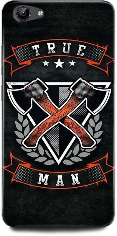 WallCraft Back Cover for Vivo Y81i/Vivo 1812 EMBLEM, TRUE MAN, BLACK, DARK, ABSTRACT, TEXTURE  (Multicolor, Dual Protection, Pack of: 1)