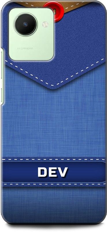 WallCraft Back Cover for Realme C30, RMX3581 DEV NAME, D LETTER, BLUE, JEANS, ALPHABET, DESIGN  (Multicolor, Dual Protection, Pack of: 1)