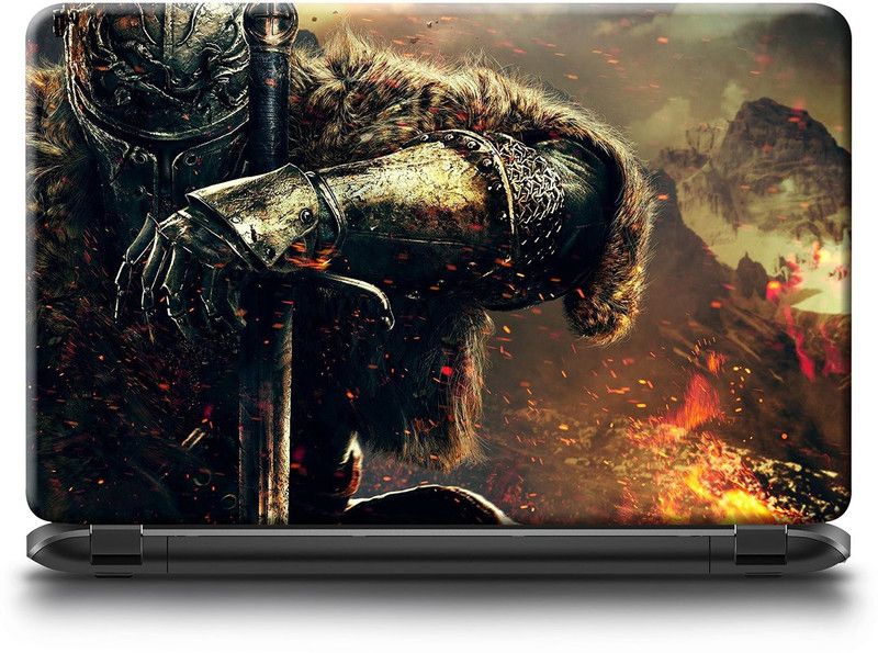 WALLPIK Warrior - Knight - King - Dark Souls - Game - Wallpaper - Background - Laptop Skin - Decal - Sticker - Fit For All Brands and Models - WP1012(14-inch) Vinyl Laptop Decal 14