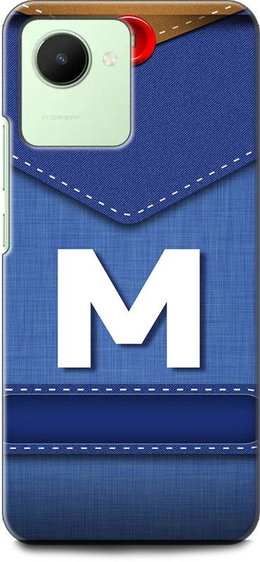 WallCraft Back Cover for Realme C30s, RMX3690 M, M LETTER, M NAME, BLUE, JEANS, M ALPHABET, ALPHABET  (Multicolor, Dual Protection, Pack of: 1)