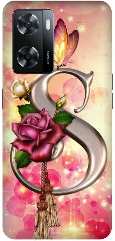 Dimora Back Cover for OPPO A 57e ,ALPHABET S LETTER LOVE PINK  (Multicolor, Hard Case, Pack of: 1)