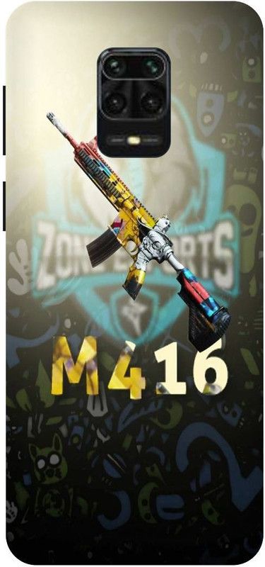 THE NARAYANA COLLECTIONS Back Cover for POCO M2 PRO-PUBG,M416,GAME,GLACIER,GUN  (Multicolor, Hard Case, Pack of: 1)