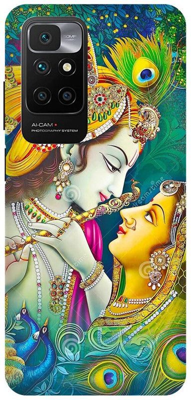 DIKRO Back Cover for REDMI 10 Prime, RADHA, KRISHAN, KRISHNA, KANHAIYA  (Multicolor, Hard Case, Pack of: 1)