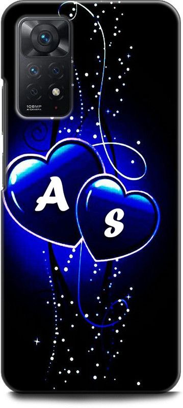WallCraft Back Cover for REDMI Note 11 Pro Plus 5G A S, A LOVES S, NAME, ALPHABET, AS LOVE, HART, BLUE  (Multicolor, Dual Protection, Pack of: 1)