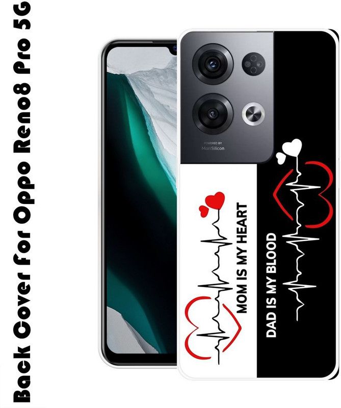 JATLAND Back Cover for Oppo Reno8 Pro 5G  (Black, White, Grip Case, Silicon, Pack of: 1)