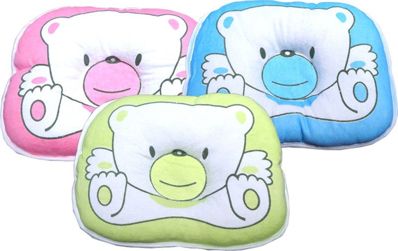 Muren Polyester Fibre Printed Bed/Sleeping Pillow Pack of 3  (Green, Blue, Pink)