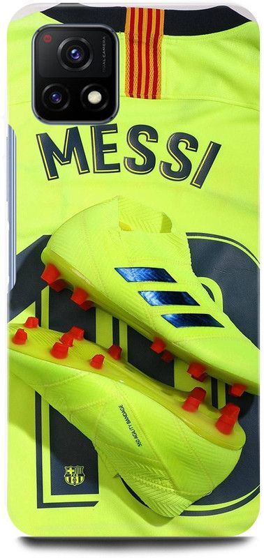 play fast Back Cover for Vivo Y72 5G, V2060 LIONEL, MESSI, JERSEY, SHOES  (Green, Hard Case)