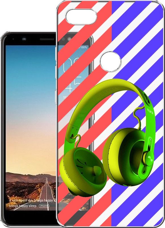 HANIRY Back Cover for Tecno Camon i Click / Tecno In6 back cover / GREEN HEADPHONE / Designer / PNG_42  (Multicolor, Flexible, Silicon, Pack of: 1)