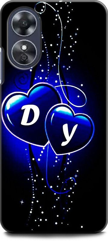 WallCraft Back Cover for OPPO A17, CPH2477 D Y, D LOVES Y, NAME, ALPHABET, DY LOVE, HART, BLUE  (Multicolor, Dual Protection, Pack of: 1)