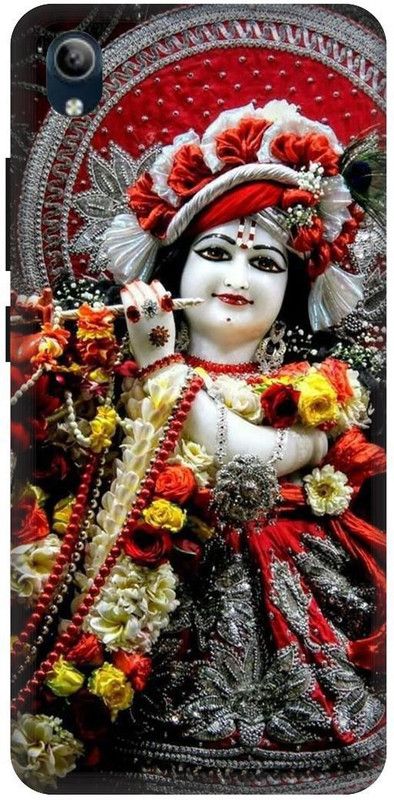 PHONE WALEY.COM Back Cover for VIVO Y91i , VIVO 1820 ,Krishna , Krishan ji,khana .Printed back cover  (Red, Hard Case, Pack of: 1)