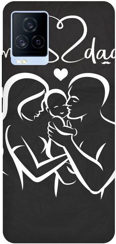 THE NARAYANA COLLECTIONS Back Cover for IQOO 7- V2049A-MAA,PAA,MOM,DAD,LOVE,PAPA  (Multicolor, Hard Case, Pack of: 1)