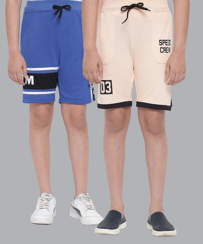 Short For Boys Casual Self Design Polycotton  (Multicolor, Pack of 2)