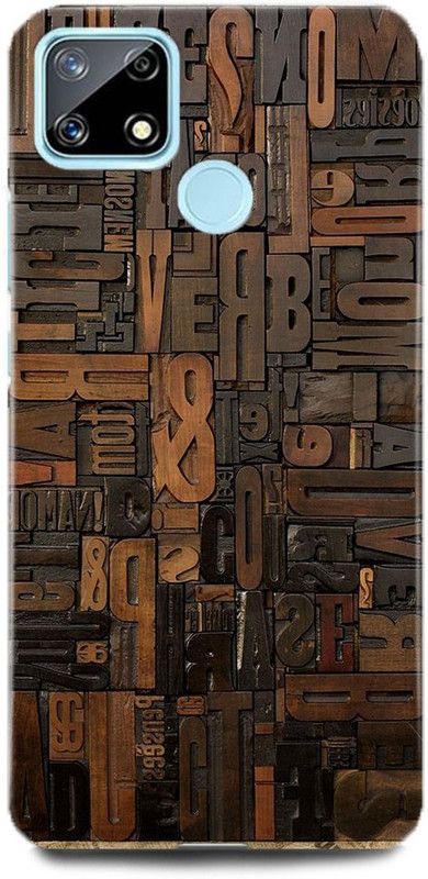 MRBE Back Cover for realme C25s, RMX3197, ALPHABET BACK COVER  (Multicolor, Hard Case, Pack of: 1)