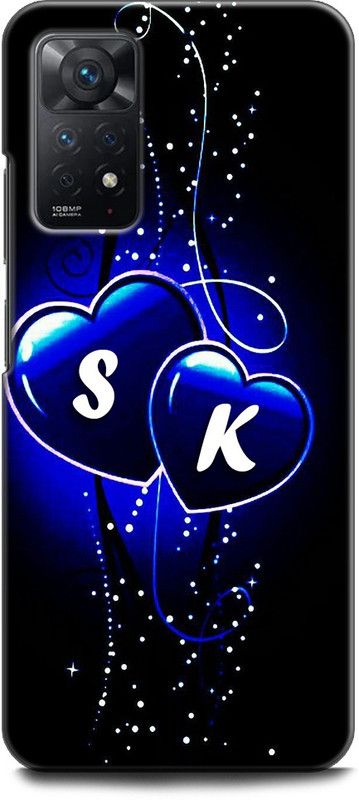WallCraft Back Cover for REDMI Note 11 Pro Plus 5G S K, S LOVES K, NAME, ALPHABET, SK LOVE, HART, BLUE  (Multicolor, Dual Protection, Pack of: 1)