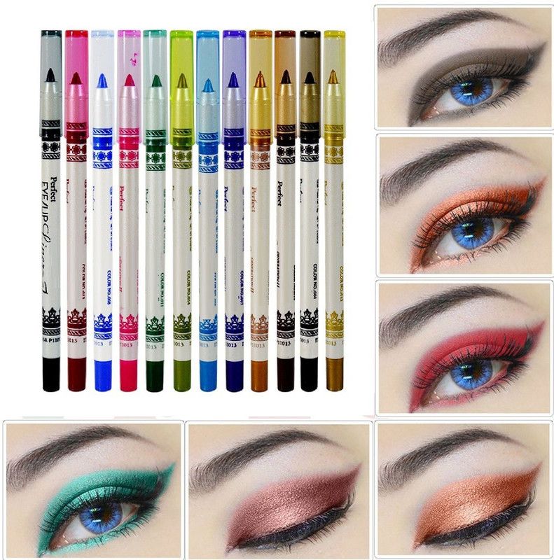 Herrlich Waterproof Glitter Eyeliner Eyeshadow Lip Pencil Pen 12 g  (MULTICOLOR)