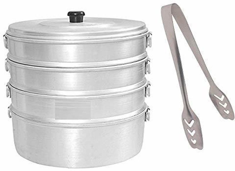 Zomba Medium Size Momos Steamer, 4-Tier,3.5 Liter Aluminium Steamer  (3.5 L)