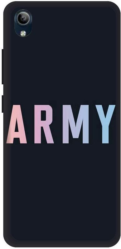 PHONE WALEY.COM Back Cover for VIVO Y91i , VIVO 1820 ,Army Pattern,indian army,Army love, Printed  (Black, Hard Case, Pack of: 1)