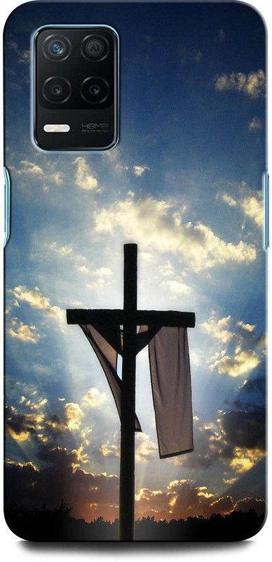 ORBIQE Back Cover for Realme Narzo 30 5G JESUS, CRIST, JESUS SAVES CROSS, GOD, LORD JESUS  (Multicolor, Hard Case)