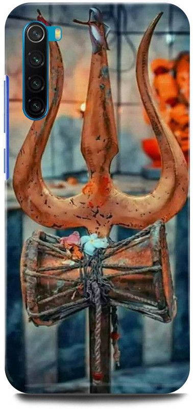 FRONK Back Cover for Redmi Note 8, TRISHOOL, DAMRU, SHIV, MAHADEV, MAHAKAL  (Multicolor, Hard Case)