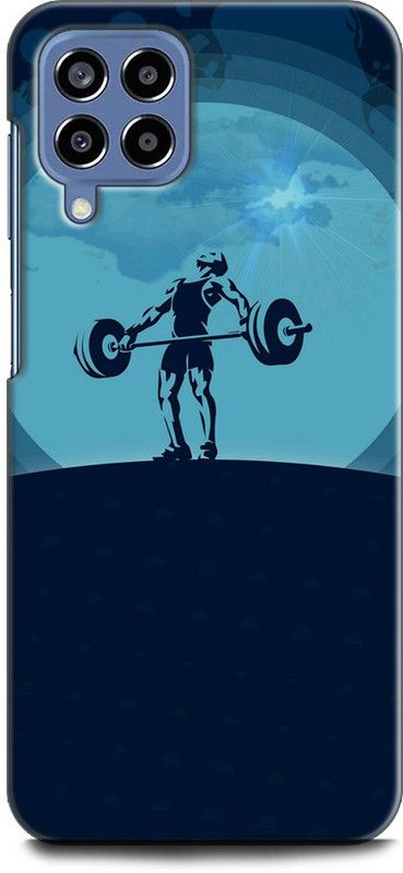 WallCraft Back Cover for SAMSUNG Galaxy M53 5G GYM, FITNESS, STOP WISHING START DOING, BODYBUILDER  (Multicolor, Dual Protection, Pack of: 1)