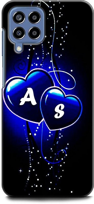 WallCraft Back Cover for SAMSUNG Galaxy M53 5G A S, A LOVES S, NAME, ALPHABET, AS LOVE, HART, BLUE  (Multicolor, Dual Protection, Pack of: 1)