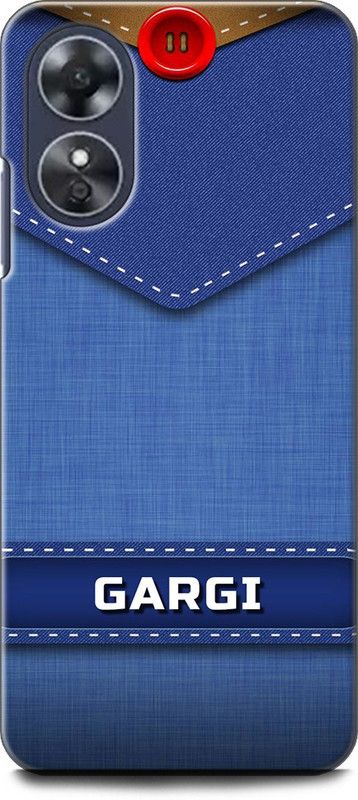 WallCraft Back Cover for OPPO A17, CPH2477 GARGI NAME, G LETTER, BLUE, JEANS, ALPHABET, DESIGN  (Multicolor, Dual Protection, Pack of: 1)