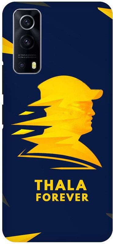 THE NARAYANA COLLECTIONS Back Cover for IQOO Z3- V2073A-DHONI,THALA,STYLISH,MSD,CSK  (Multicolor, Hard Case, Pack of: 1)