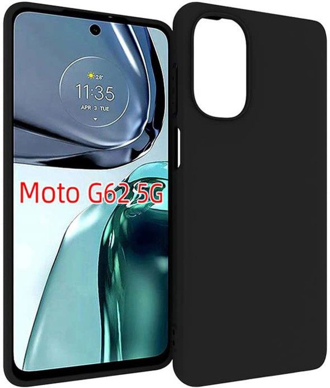 NSTAR Back Cover for Motorola G62 5G  (Black, Shock Proof, Pack of: 1)