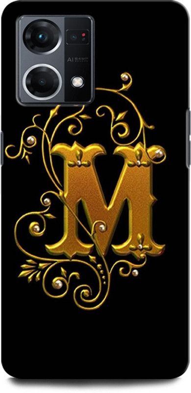 INTELLIZE Back Cover for OPPO F21 Pro 4G M, M LETTER, M ALPHABET, DESIGN  (Multicolor, Hard Case, Pack of: 1)