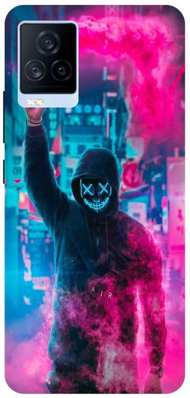 THE NARAYANA COLLECTIONS Back Cover for IQOO 7- V2049A-SMOKE,JOKER,MARSHMELLO,SMILE  (Multicolor, Hard Case, Pack of: 1)