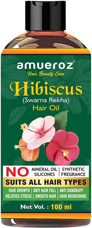 Amueroz Hibiscus Hair Oil for Hair Growth for Men & Women - 60ml | Anti Hair fall Oil with 13 Natural Oils | Controls Hair fall & Dandruff Hair Oil  (60 ml)