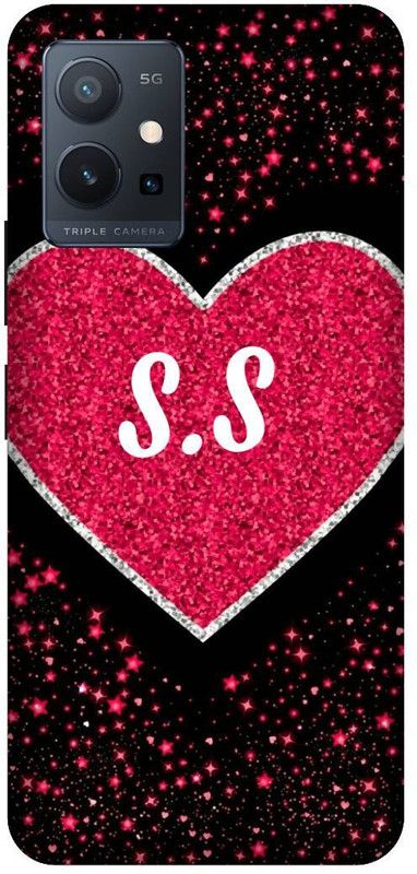 PHONE WALEY.COM Back Cover for VIVO Y75 (5G) , V2142 , SS, S LOVES , SS NAME, SS Love Printed  (Red, Hard Case, Pack of: 1)